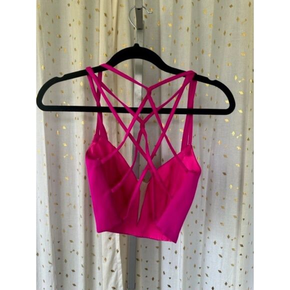 La Femme Two Crop Top Piece Peek A Boo Dress Shorts With Train Skirt Size 4 - Picture 4 of 11